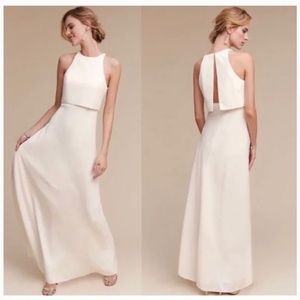 Bhldn x Jill by Jill Stuart Iva Crepe Dress Ivory